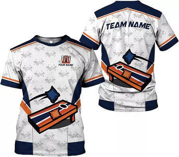 Custom Cornhole Shirt 3D Cornhole Player T-Shirt for Team Cornhole Shirt Uniform