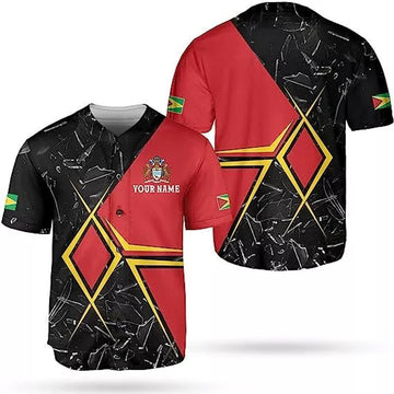 Custom Personalized Guyana Shirts, Guyana Pride Baseball Jersey Guyanese Guyana Flag J