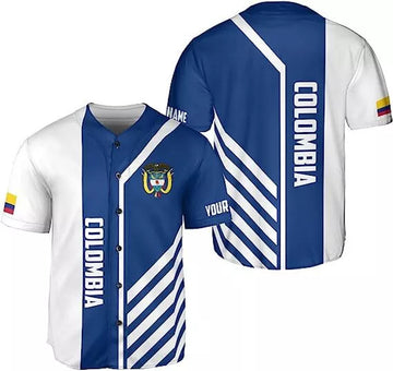 Custom Personalized Colombia Baseball Jersey