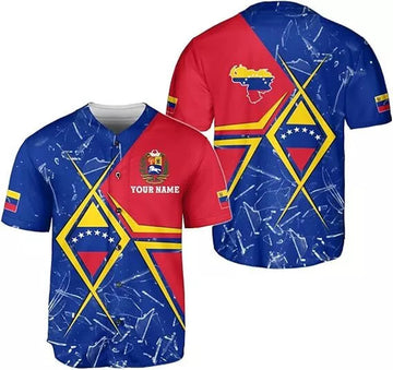 Custom Venezuela Baseball Jersey, Camisa De Venezuela, Venezuela Shirt
