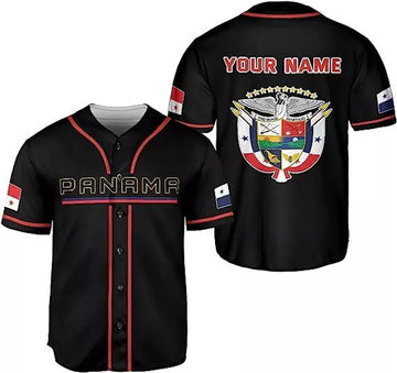 Custom Panama Baseball Jersey Camisa Shirt Panamanian Flag Jersey Panama