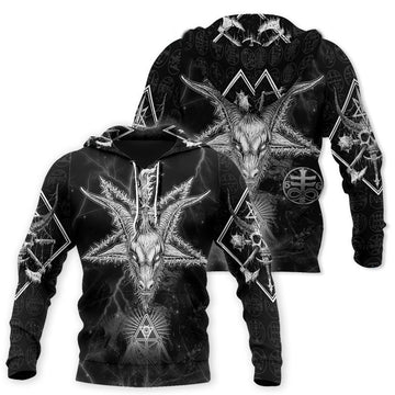 FUNSTUFFPRINT Satanic Tribal 3D Hoodie and Zip Hoodie