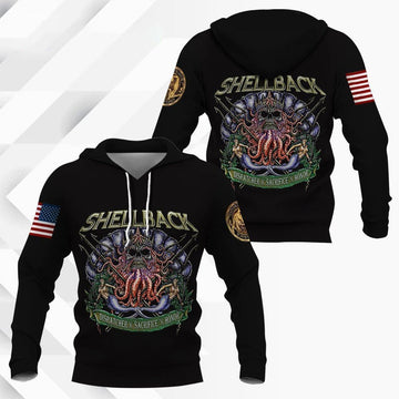 FUNSTUFFPRINT Shellback 3D Hoodie and Zip Hoodie