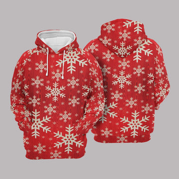 FUNSTUFFPRINT Snowflakes 3D Hoodie and Zip Hoodie