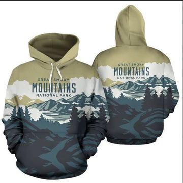 FUNSTUFFPRINT The Great Smoky Mountains National Park 3D Hoodie and Zip Hoodie