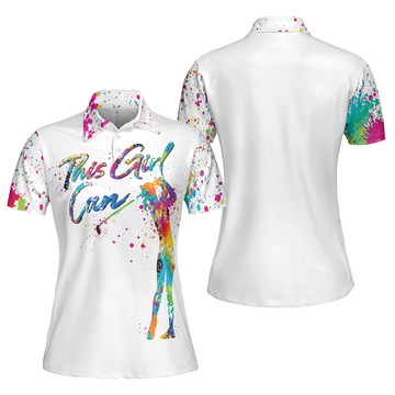 This Girl Can Golf Short Sleeve Women Polo Shirt