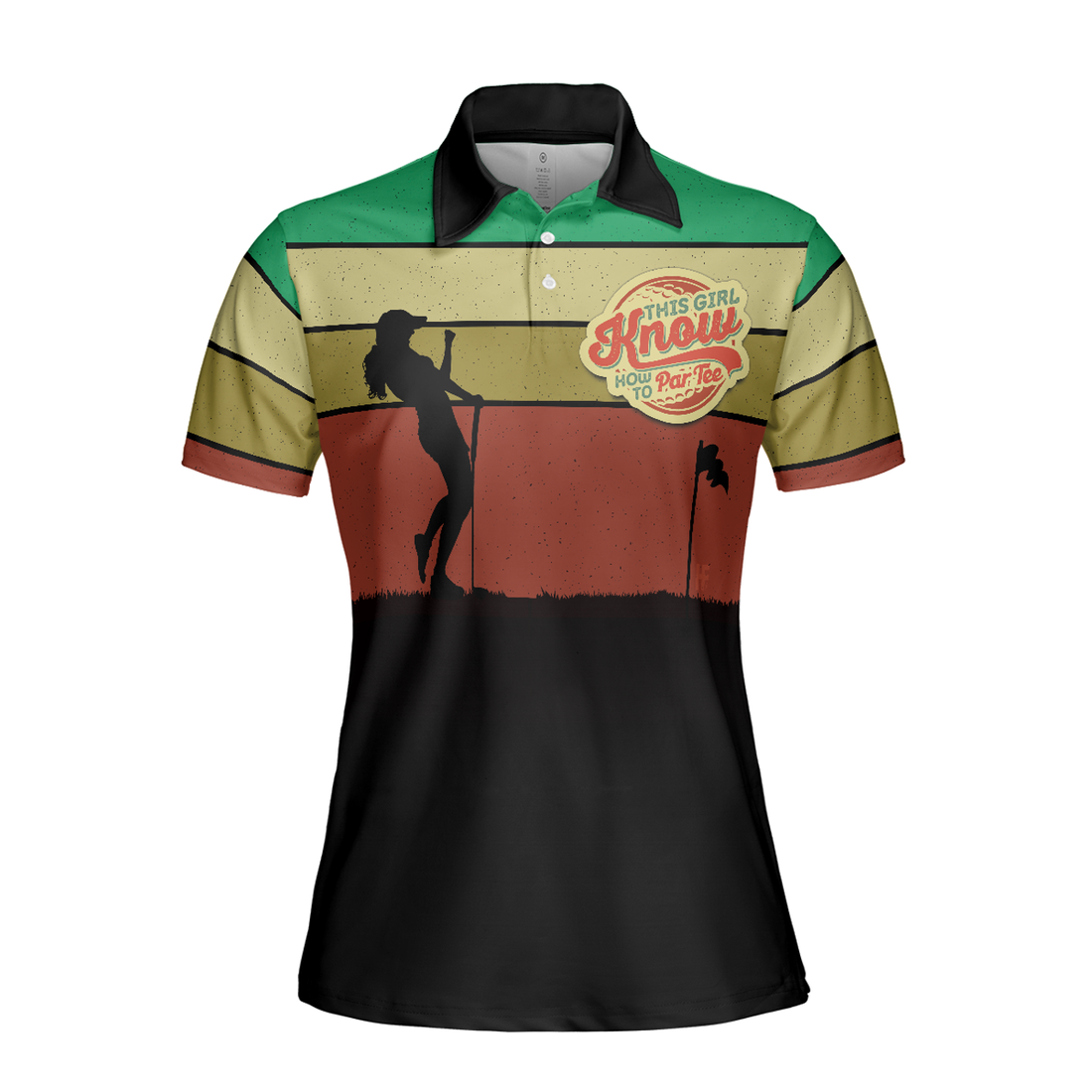 This Girl Knows How To Par Tee Golf Short Sleeve Women Polo Shirt, Colorful Golf Shirt For Ladies, Unique Female Golf Gift