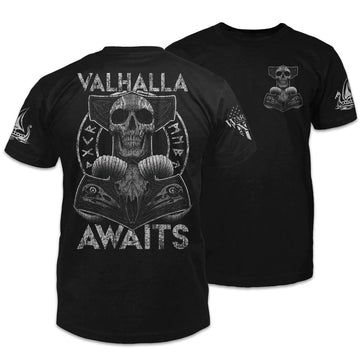 Valhalla Awaits Shirt, Valhalla Skull T-Shirts
