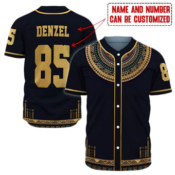 Custom Personalized Dashiki Add, Juneteenth Shirt - Baseball Tee Jersey Shirt