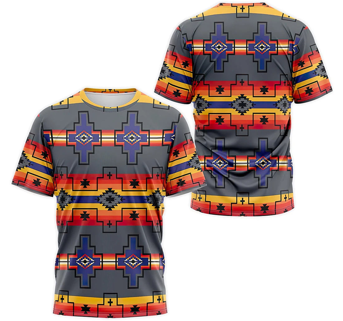 FUNSTUFFPRINT Personalized T-Shirt, Hoodie - Native American Geometric Aztec Indians Tribal Seamless Pattern 3D T-shirt