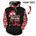 FUNSTUFFPRINT Personalized Nurse 3D Hoodie Santa Favorite Nurse 3D Hoodie and Zip Hoodie
