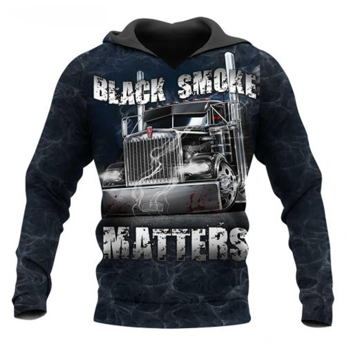 FUNSTUFFPRINT Personalized Trucker 3D Hoodie Black Smoke Matters 3D Hoodie and Zip Hoodie