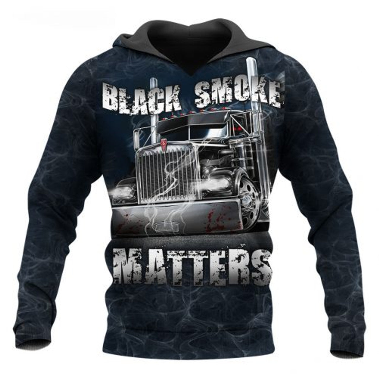 FUNSTUFFPRINT Personalized Trucker 3D Hoodie Black Smoke Matters 3D Hoodie and Zip Hoodie
