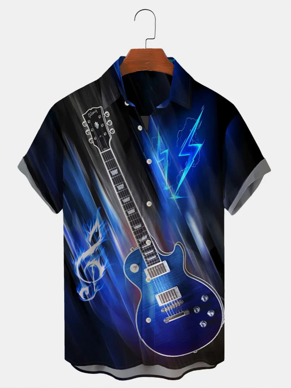 Guitar Music Men's Hawaiian Shirt, Gift for guitar lover