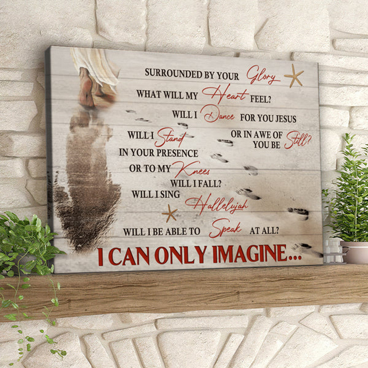 I Can Only Imagine - Jesus Pictures - Christian Canvas Prints - Faith Canvas - Bible Verse Canvas 