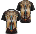 FUNSTUFFPRINT Personalized T-Shirt, Hoodie - Native American Owl Dark Brown Beaded Breastplate Pattern 3D T-shirt