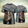 FUNSTUFFPRINT Old English Bulldog Never Walk Alone 3D Full Print T-Shirt, Christmas Dog Memorial Gifts for loss of Dog 3D T-shirt