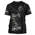 FUNSTUFFPRINT Tattoo Artist Shop Personalized Name Skull Tattoo T-Shirt, Gift For Tattoo Artist 3D T-shirt