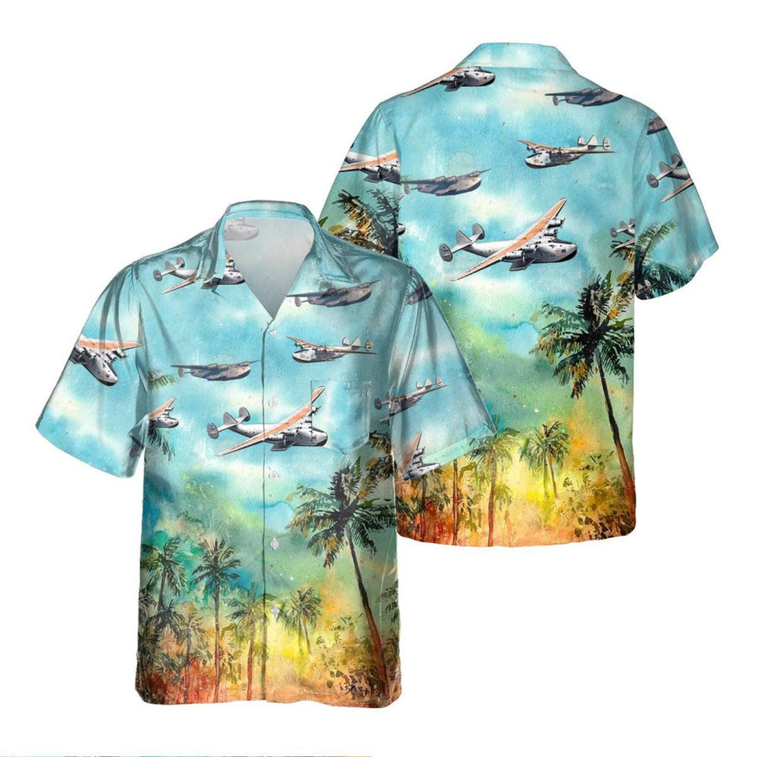 Boeing 314 Clipper Pan Am Hawaiian Shirt, Hawaiian Shirt for Men Dad Veteran, Patriot Day, Aircraft Shirt