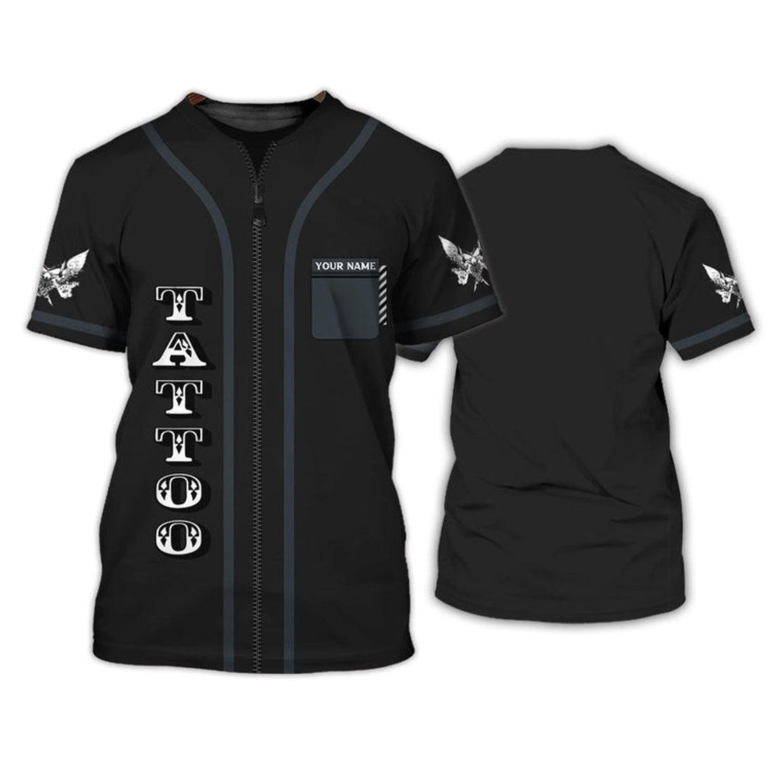 FUNSTUFFPRINT Tattoo Studio Tee Shirt Tattoo Artist Personalized Name 3D T-Shirt Gift For Tattoo Artist 3D T-shirt