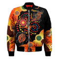 FUNSTUFFPRINT Aboriginal Naidoc Week 2021 Turtle Lizard 3D Bomber Jacket