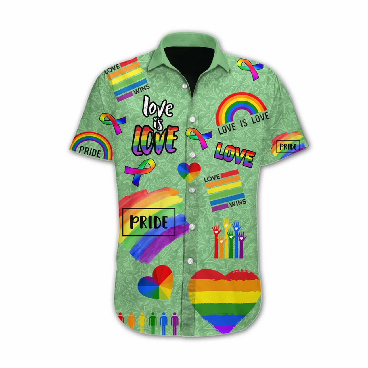 Lgbt Love Is Love Pride Design Hawaiian Shirt Support LGBT Month