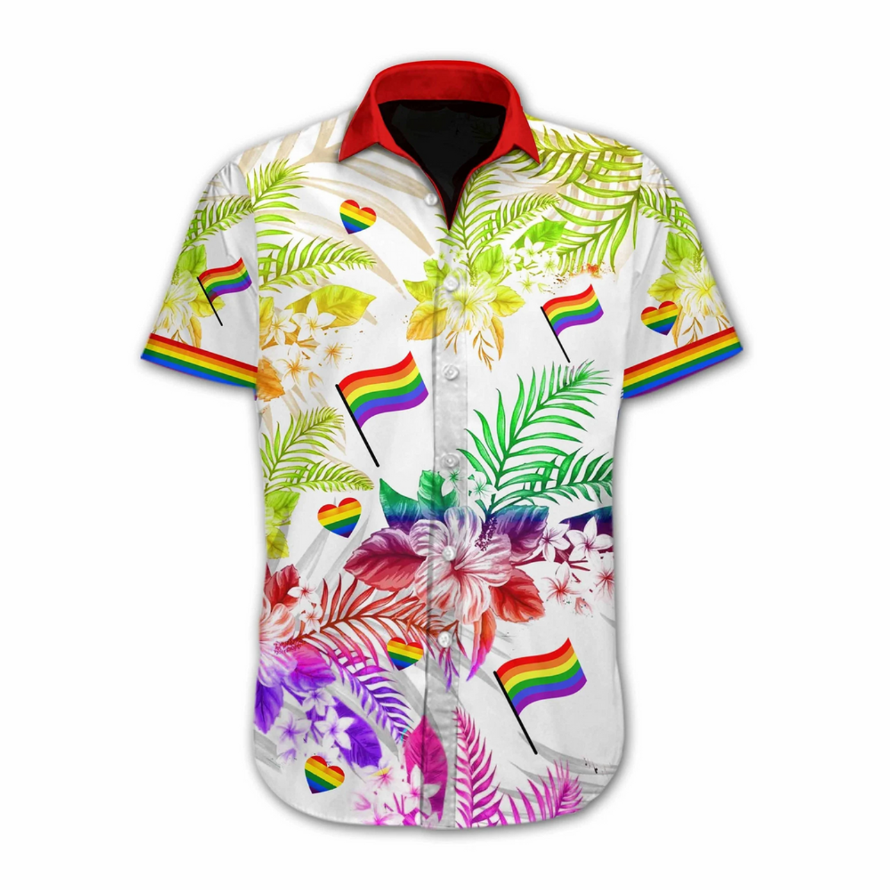 Lgbt Pride Love Is Love Vivid Design Hawaiian Shirt
