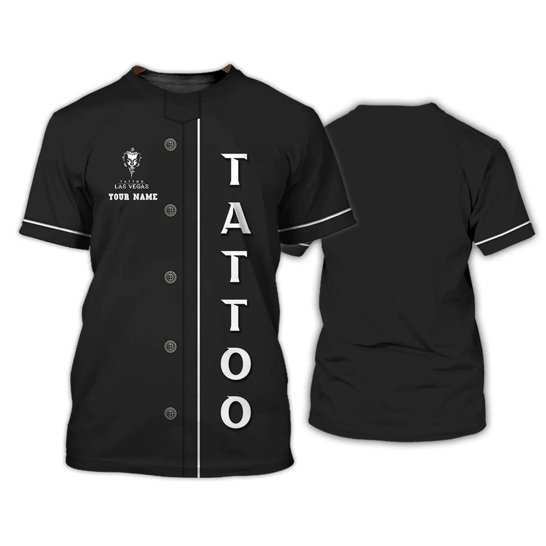 FUNSTUFFPRINT Tattoo Las Vegas Personalized 3D Shirt Classic Tattoo Uniform 3D T-shirt