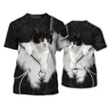 FUNSTUFFPRINT Cat Lover Shirts Cat Tuxedo 3D Full Print T-Shirt Cats Shirts, Cat Hoodie Zip Up 3D T-shirt
