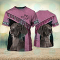 FUNSTUFFPRINT Weimaraner Love Pink Never Walk Alone 3D Full Print T-Shirt, Christmas Dog Memorial Gifts for loss of Dog 3D T-shirt