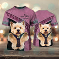 FUNSTUFFPRINT West Highland White Terrier Love Never Walk Alone 3D Full Print Christmas Shirts 3D T-shirt