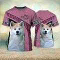 FUNSTUFFPRINT Shiba Inu Love Never Walk Alone 3D Full Print T-Shirt, Christmas Dog Memorial Gifts for loss of Dog 3D T-shirt