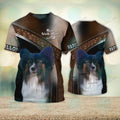 FUNSTUFFPRINT Papillon Love Never Walk Alone 3D Full Print T-Shirt, Christmas Dog Memorial Gifts for loss of Dog 3D T-shirt