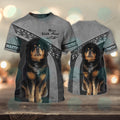 FUNSTUFFPRINT Tibetan Mastiff Love Never Walk Alone 3D Full Print T-Shirt, Christmas Dog Memorial Gifts for loss of Dog 3D T-shirt