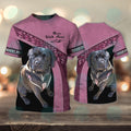 FUNSTUFFPRINT Cocker Spaniel Pug Love Never Walk Alone 3D Full Print T-Shirt, Christmas Shirt for Dog Lovers 3D T-shirt