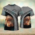 FUNSTUFFPRINT Labrador Retriever Love Never Walk Alone 3D Full Print T-Shirt, PerfecT-Shirt for Labrador Retriever Dog Lovers 3D T-shirt