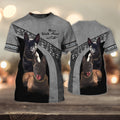 FUNSTUFFPRINT Dutch Shepherd And Belgian Malinois Never Walk Alone 3D Full Print T-Shirt, Dog Memorial Gifts for loss of Dog 3D T-shirt