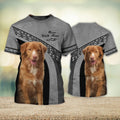 FUNSTUFFPRINT Nova Scotia Duck Tolling Retriever Love Never Walk Alone Love 3D Full Print T-Shirt 3D T-shirt