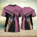 FUNSTUFFPRINT Malinois Love Never Walk Alone Love 3D Full Print T-Shirt, Shirt For Dog Lovers, Dog Memorial Gifts for loss of Dog 3D T-shirt