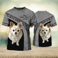 FUNSTUFFPRINT Chihuahua Love Never Walk Alone Love 3D Full Print T-Shirt, Shirt For Dog Lovers, Dog Memorial Gifts for loss of Dog 3D T-shirt