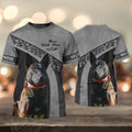 FUNSTUFFPRINT Malinois Love Never Walk Alone Love 3D Full Print T-Shirt, Custom Memorial Apparel Shirts, Dog Memorial Gifts for loss of Dog 3D T-shirt