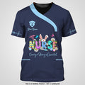 FUNSTUFFPRINT Nurse Earing Strong Essential Tee Shirt Custom Nurse Uniform, Nurse Easter Day Shirt, Idea Gift for Her 3D T-shirt