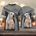FUNSTUFFPRINT Irish Wheaten terrier Love Never Walk Alone Grey 3D Full Print T-Shirt, Shirt For Dog Lovers, Dog Memorial Gifts for loss of Dog 3D T-shirt
