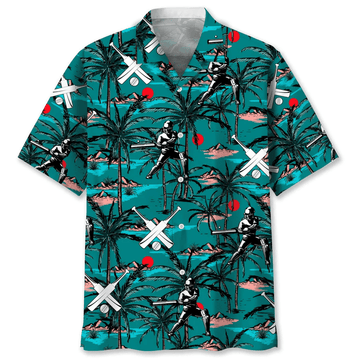 Cricket Vintage Hawaiian Shirt, Cricket Sport Pattern Beach Hawaii Shirt
