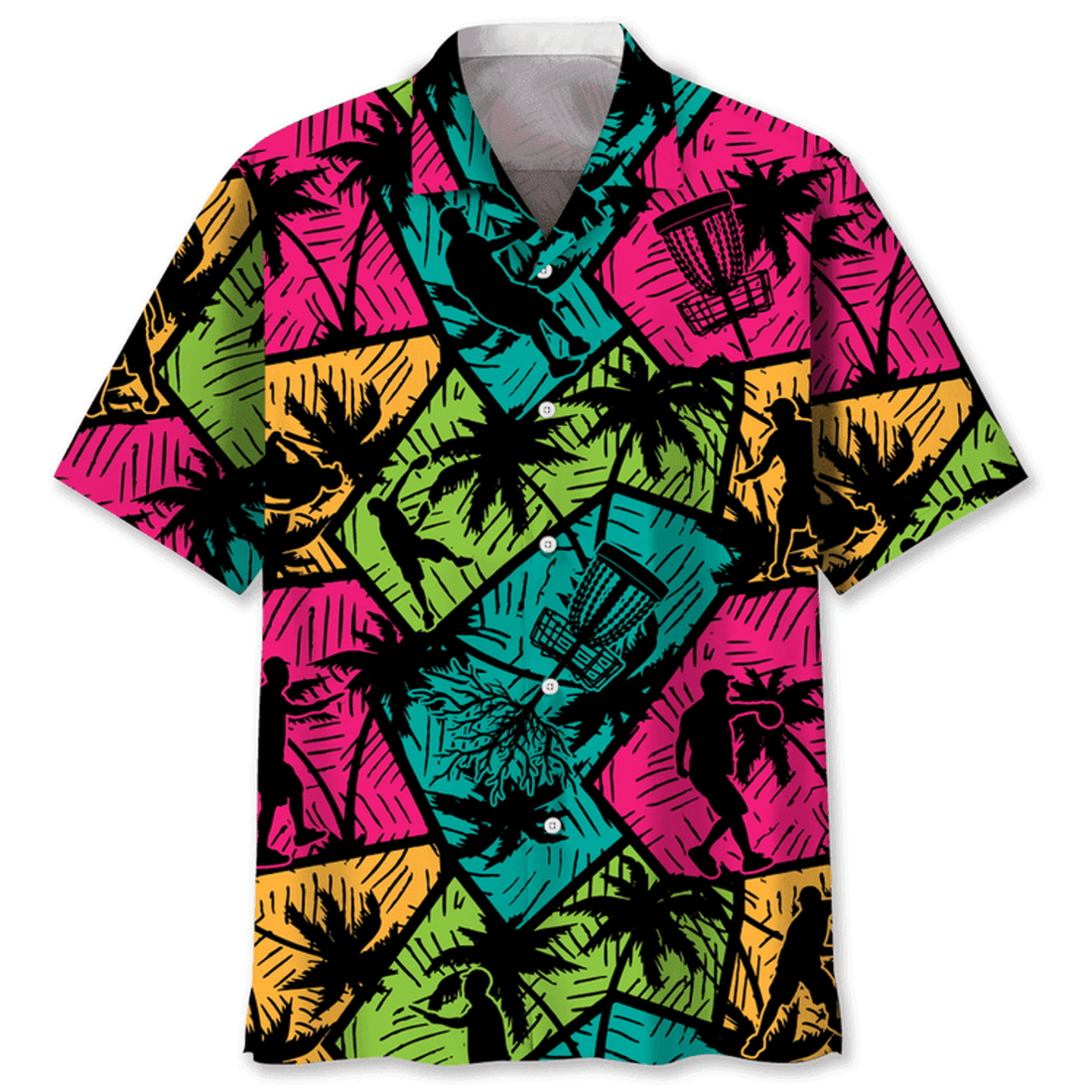 Disc Golf Beach Hawaiian Shirt, 3D Printed Disc Golf Hawaii Shirt