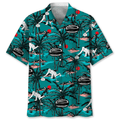 Curling Tropical and Vintage Hawaiian Shirt