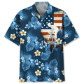 Cycling Usa Blue Tropical Hawaiian Shirt, Hawaii Shirt for Men Women, Flag Shirt