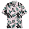 Mountain Bike Tropical Pink Hawaiian Shirt, Gift for Men Women Love Bike