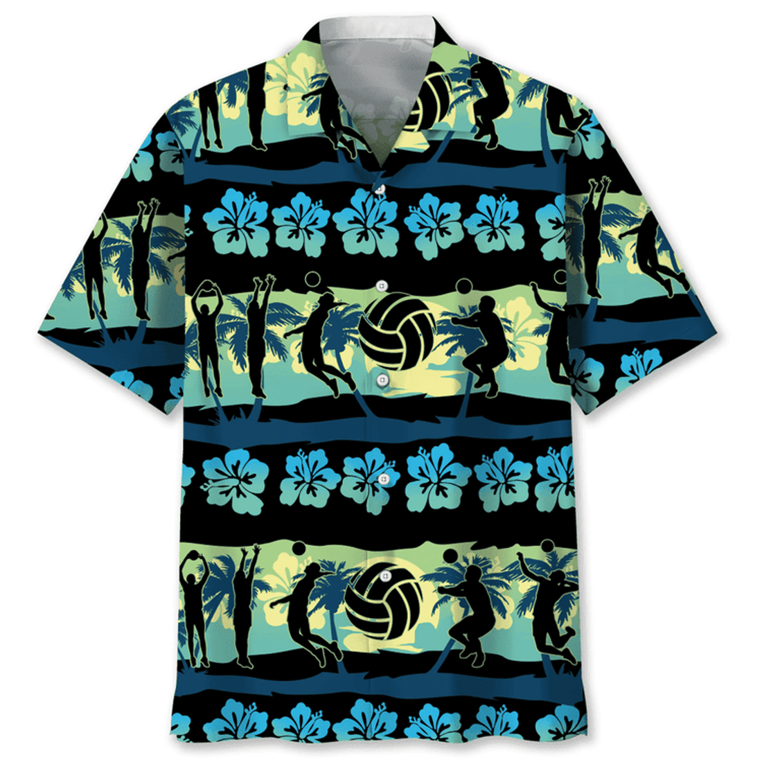 Volleyball Nature Beach Hawaiian Shirt, Summer Shirt for Volleyball Lovers