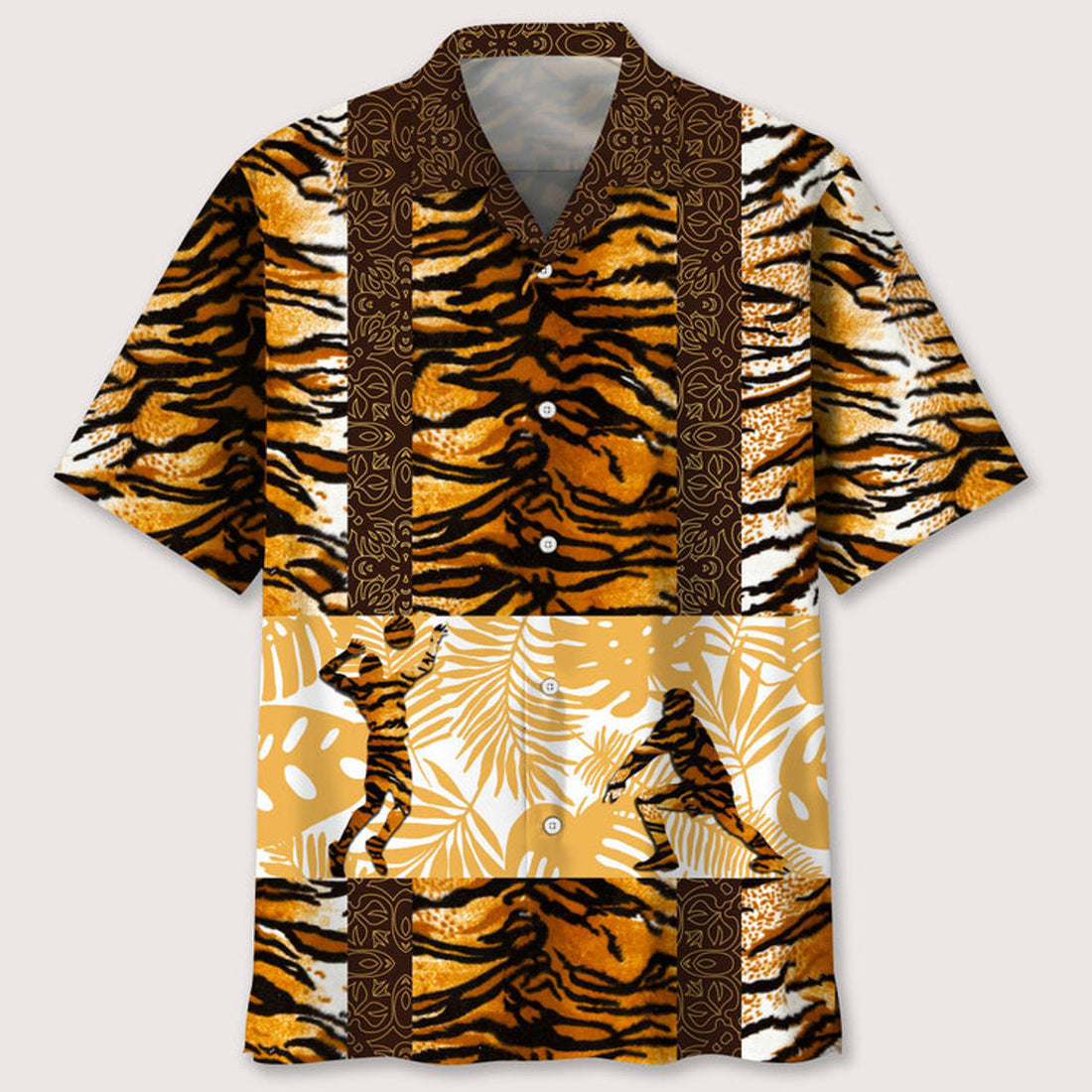 Volleyball Leopard Skin Hawaiian Shirt, Perfect Gift for Volleyball Lovers